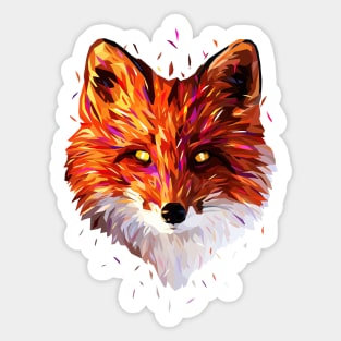 Fox Low Poly Abstract Sticker